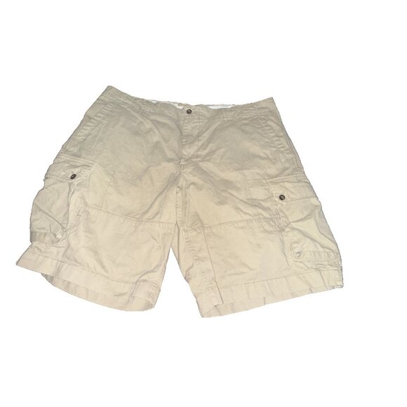 Khaki Men's American Living Cargo Shorts 42 Cotton Classic Outdoor Work Casual - Picture 1 of 13